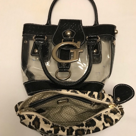 Gifted. Guess Concert Clear & Black Bag. - Picture 2 of 8